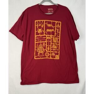 Loot Crate Exclusive Dungeons & Dragons Sprue Miniature XXL Tee T-Shirt Burgundy